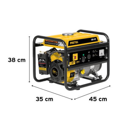 Generador Eléctrico Portátil De 6 Litros, 1.1 Kw, 2.9 Hp Pretul (GEN-10P)