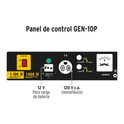 Generador Eléctrico Portátil De 6 Litros, 1.1 Kw, 2.9 Hp Pretul (GEN-10P)
