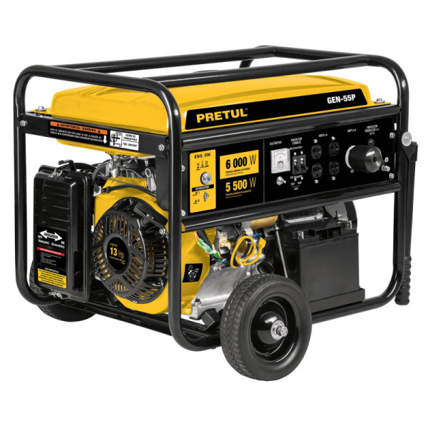 Generador Eléctrico A Gasolina Portátil 13 Hp, 120 V - 240 V Pretul (GEN-55P)