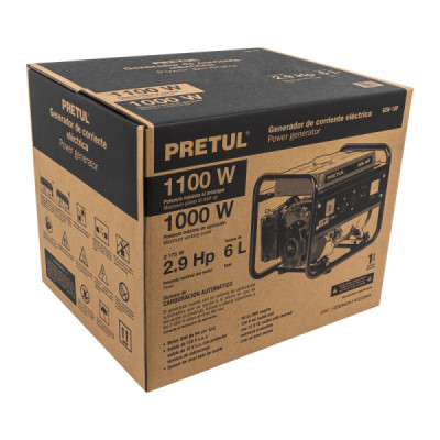 Generador Eléctrico A Gasolina Portátil 13 Hp, 120 V - 240 V Pretul (GEN-55P)