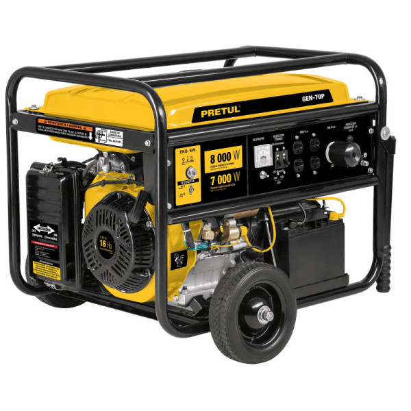 Generador Eléctrico A Gasolina Portátil 16 Hp, 120 V - 240 V Pretul (GEN-70P)