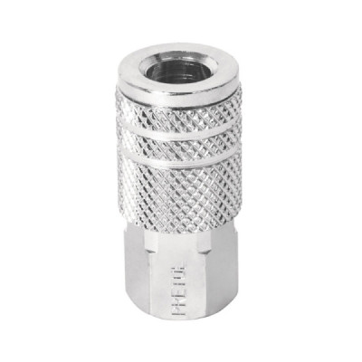 Acople Rápido Cromado De 1/4 Npt Para Compresor, Hembra Pretul (COPLE-HEM-1/4P)
