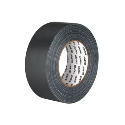 Cinta Americana Ducto Negra 50mx48mm Truper 200kgf/cm