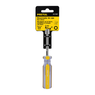 Destornillador Tipo Copa, Mango De Pvc 5/16" Pretul (DJ-5/16P)