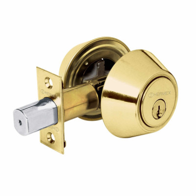 Cerrojo O Chapa De Seguridad Para Entrada, Latón Claro Hermex (CERO-11P)