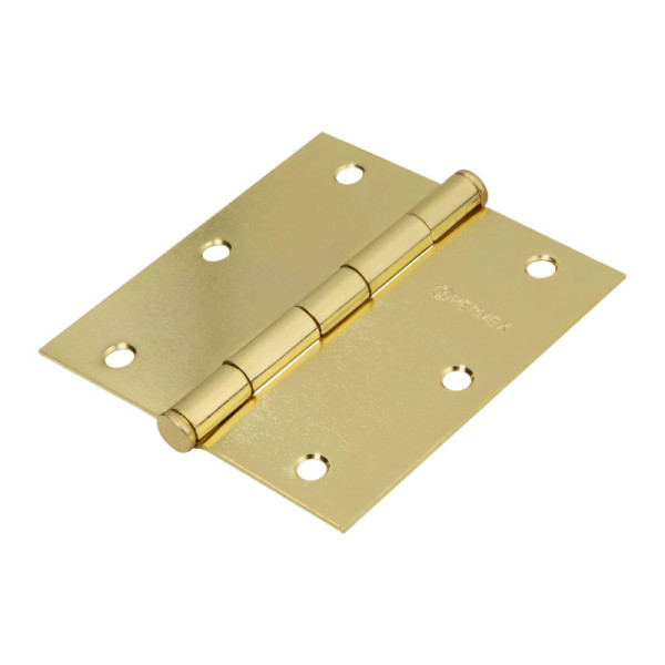Caja De 10 Bisagras Cuadradas De 8.9 Cm, Acero Latonado Hermex (BC-351PP)
