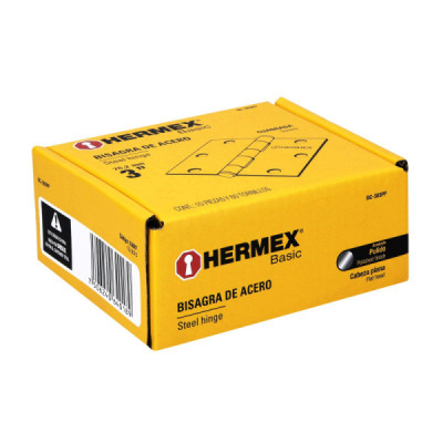 Caja De 20 Bisagras Cuadradas De 7.6 Cm, Acero Cromo Mate Hermex (BC-303PP)