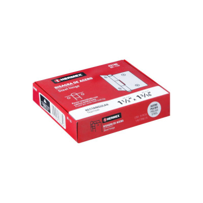Caja De 20 Bisagras Rectangulares De 3.8 Cm, Acero Hermex (BR-150)