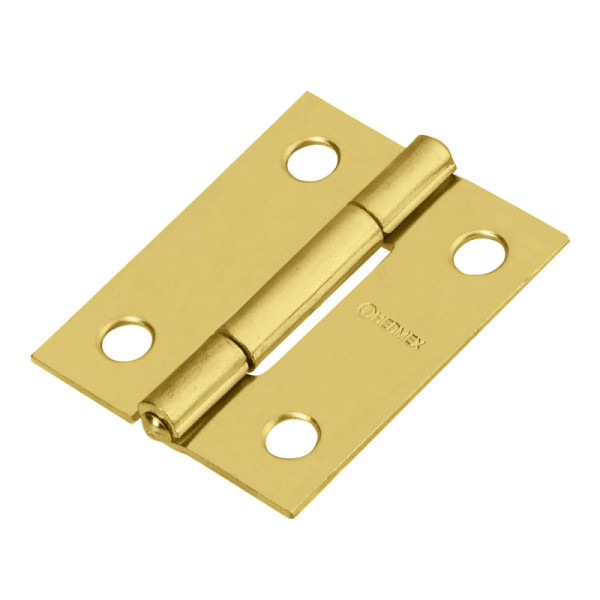 Caja De 20 Bisagras Rectangulares De 3.8 Cm, Acero Latonado Hermex (BR-151)