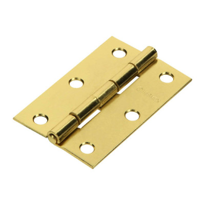 Caja De 20 Bisagras Rectangulares De 6.4 Cm, Acero Latonado Hermex (BR-251) Caja De 20 Bisagras Rectangulares De 6.4 Cm, Acero Latonado Hermex (BR-251)