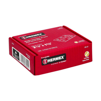 Caja De 20 Bisagras Rectangulares De 6.4 Cm, Acero Latonado Hermex (BR-251) Caja De 20 Bisagras Rectangulares De 6.4 Cm, Acero Latonado Hermex (BR-251)