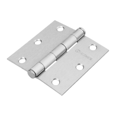 Caja De 20 Bisagras Cuadradas De 7.6 Cm, Acero Cromo Mate Hermex (BC-303P)