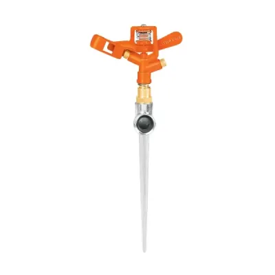 Aspersor Metálico 1 Vía Estaca 20 Cm Truper Doble Chorro