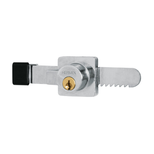 Cerradura O Chapa Para Vitrina Deslizable, Color Cromo Hermex (CV-10)