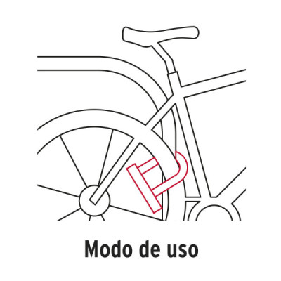 Candado Tipo U Para Bicicleta Y Motocicleta De 12 Mm, Rígido Hermex (CB-24)