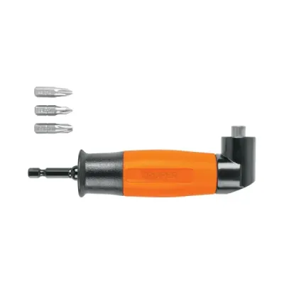 Adaptador Angular Atornillador Impacto 1/4' Truper 3 Puntas