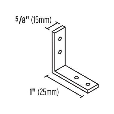 24 Escuadras Esquineras De Refuerzo En Acero 1" X 5/8" Fiero (EESQ-1)