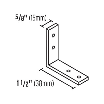 24 Escuadras Esquineras De Refuerzo En Acero 1.1/2" X 5/8" Fiero (EESQ-1)