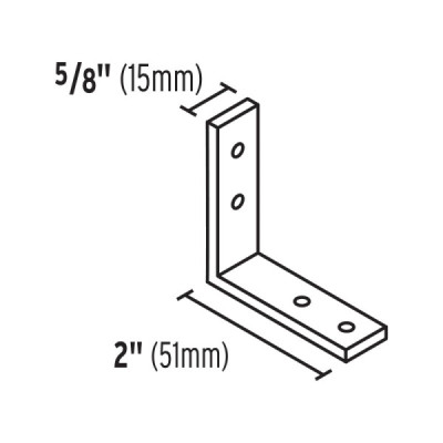 24 Escuadras Esquineras De Refuerzo En Acero 2" X 5/8" Fiero (EESQ-2)