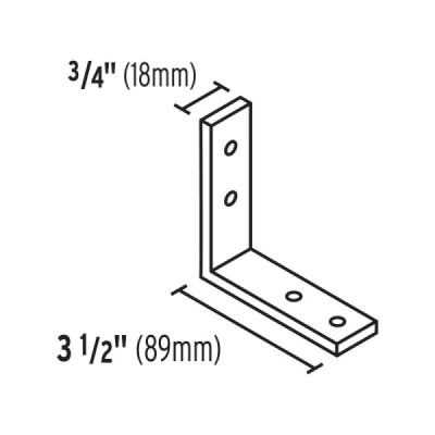 24 Escuadras Esquineras De Refuerzo En Acero 3.1/2" X 3/4" Fiero (EESQ-3-1/2)