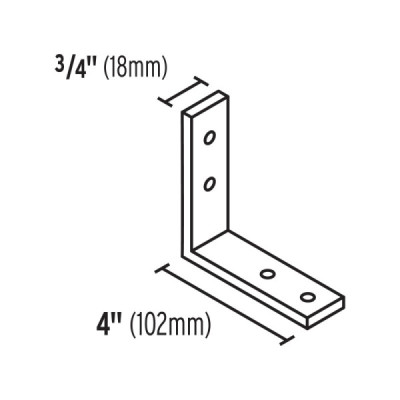 24 Escuadras Esquineras De Refuerzo En Acero 4" X 3/4" Fiero (EESQ-4)