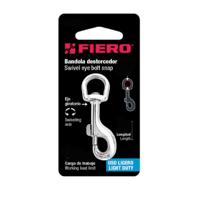 Mosquetón De Zinc De 102 Mm, Uso En Correas Y Cordones Fiero (BDZ-4)