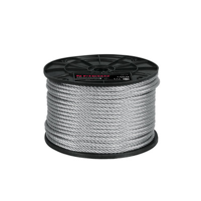 Guaya De Acero 1/8" Sin Forro De Pvc De 75 M, Carga 560 Kg Fiero (CAB-1/8R)