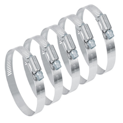 5 Abrazaderas En Acero Inoxidable Desde 67 Mm A 83 Mm Fiero (AB-44)