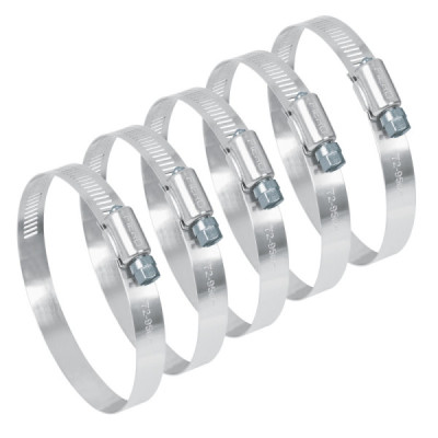 5 Abrazaderas En Acero Inoxidable Desde 72 Mm A 95 Mm Fiero (AB-52)