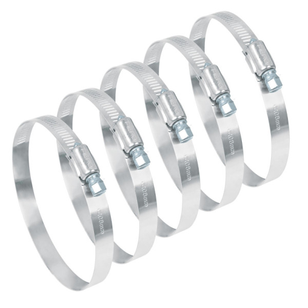 5 Abrazaderas En Acero Inoxidable Desde 84 Mm A 108 Mm Fiero (AB-60)