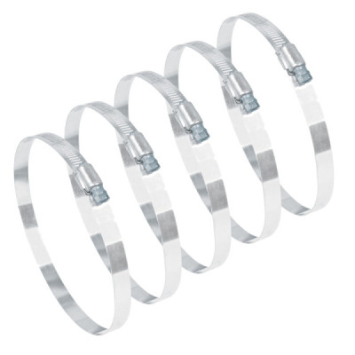 5 Abrazaderas En Acero Inoxidable Desde 141 Mm A 165 Mm Fiero (AB-96)