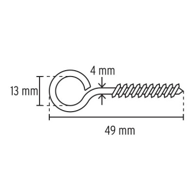 144 Cáncamos Cerrados 21 X 80, Largo 49 Mm Acero Galvanizado Fiero (AR-21C)