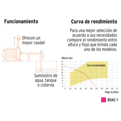 Bomba Centrífuga Europea 1hp Truper Expert Altura 36m (BOAC-1)