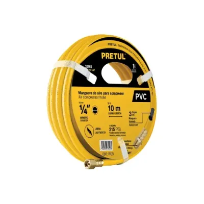 Manguera Compresor De Aire Pvc 10m X 1/4' Pretul 215 Psi