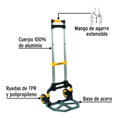 Diablo Zorra De Carga 100 Kg 100x27x39cm Plegable Pretul