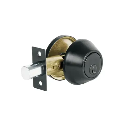 Cerrojo Llave-llave Negro Mate Hermex Basic Tradicional