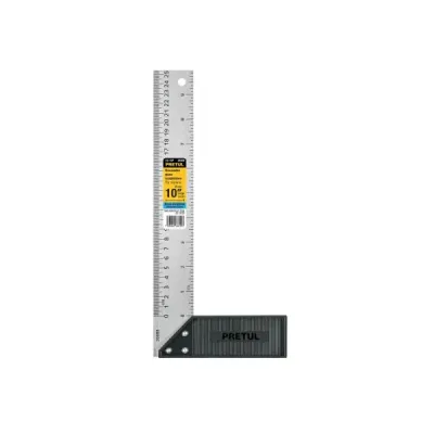 Escuadra Carpintero 10' Acero Inoxidable Pretul En Relieve