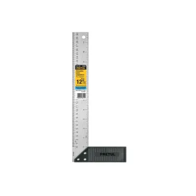 Escuadra Carpintero 12' Acero Inoxidable Pretul En Relieve