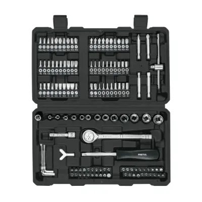 Juego 130 Copas Dados Puntas 1/4' Mecánico Pretul Estuche