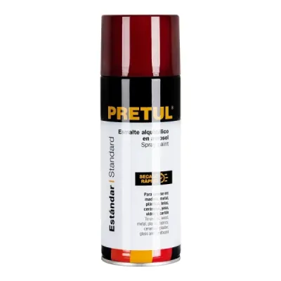 Pintura Aerosol Rojo 400ml Pretul Secado Rápido