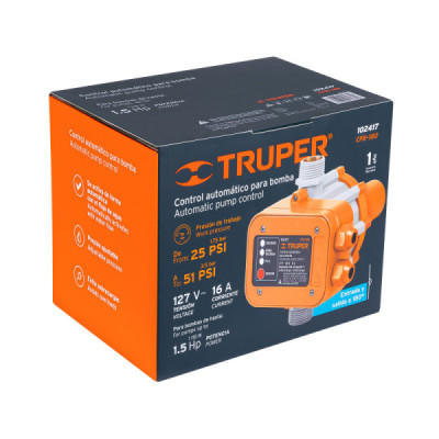 Control Automático Bomba Periférica 145psi Truper 16a 120v (CPB-180)