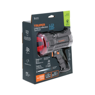 Linterna Reflector Led 2000lm Truper Tipo Batería Recargable (LARE-2000)