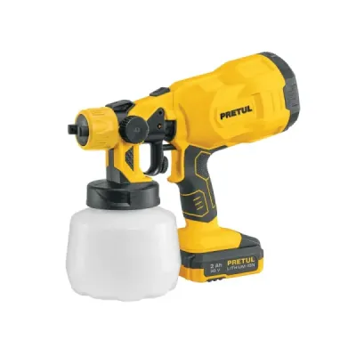 Pistola Para Pintar Inalámbrica Hvlp 20v Pretul 450 Ml/min