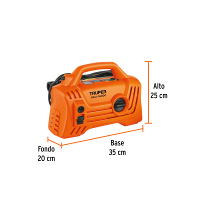 Hidrolavadora Eléctrica 1600psi 1400w Truper Diseño Compacto (HILA-1600C)