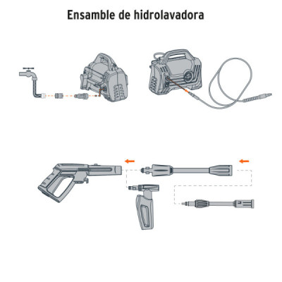 Hidrolavadora Eléctrica 1600psi 1400w Truper Diseño Compacto (HILA-1600C)