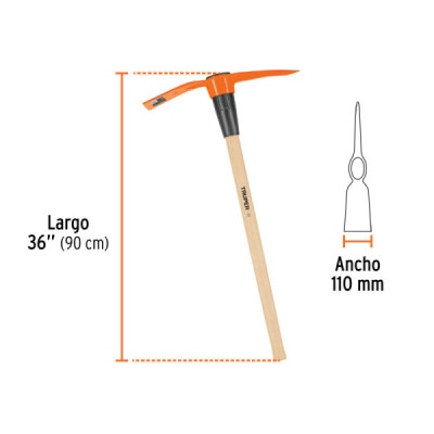 Pica Zapapico 5 Lb Mango Madera 36'' Truper Absorbe Impactos (102966)
