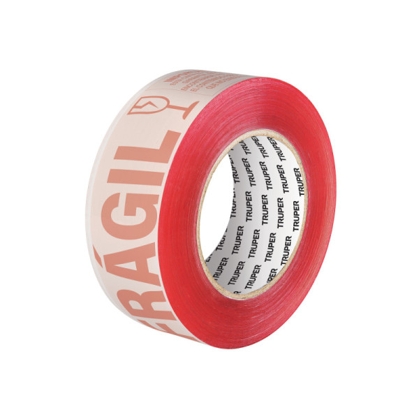 Cinta Impresa Marcación Embalaje Frágil 150x48mm Roja Truper (CFR-150)