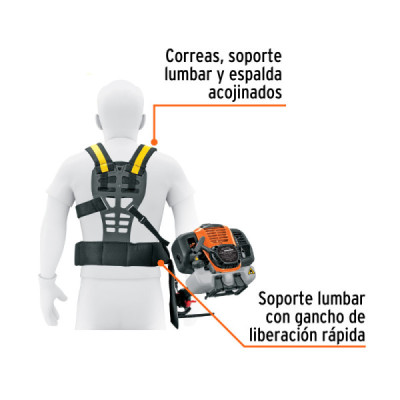 Guadaña Multifuncional 45cc 2hp Truper Motosierra Cortasetos (103205)