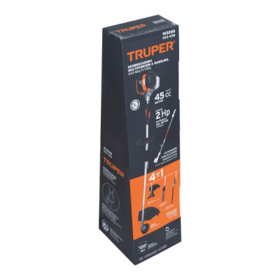 Guadaña Multifuncional 45cc 2hp Truper Motosierra Cortasetos (103205)