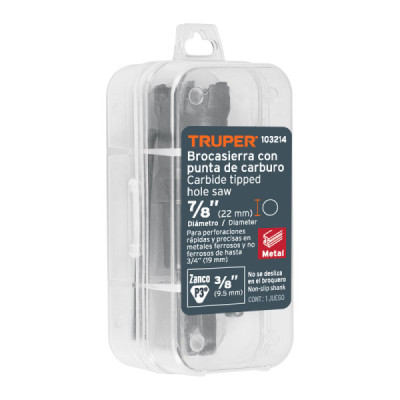 Sierra Copa Tungsteno 7/8'' Metal Truper Resorte Expulsión (103214)